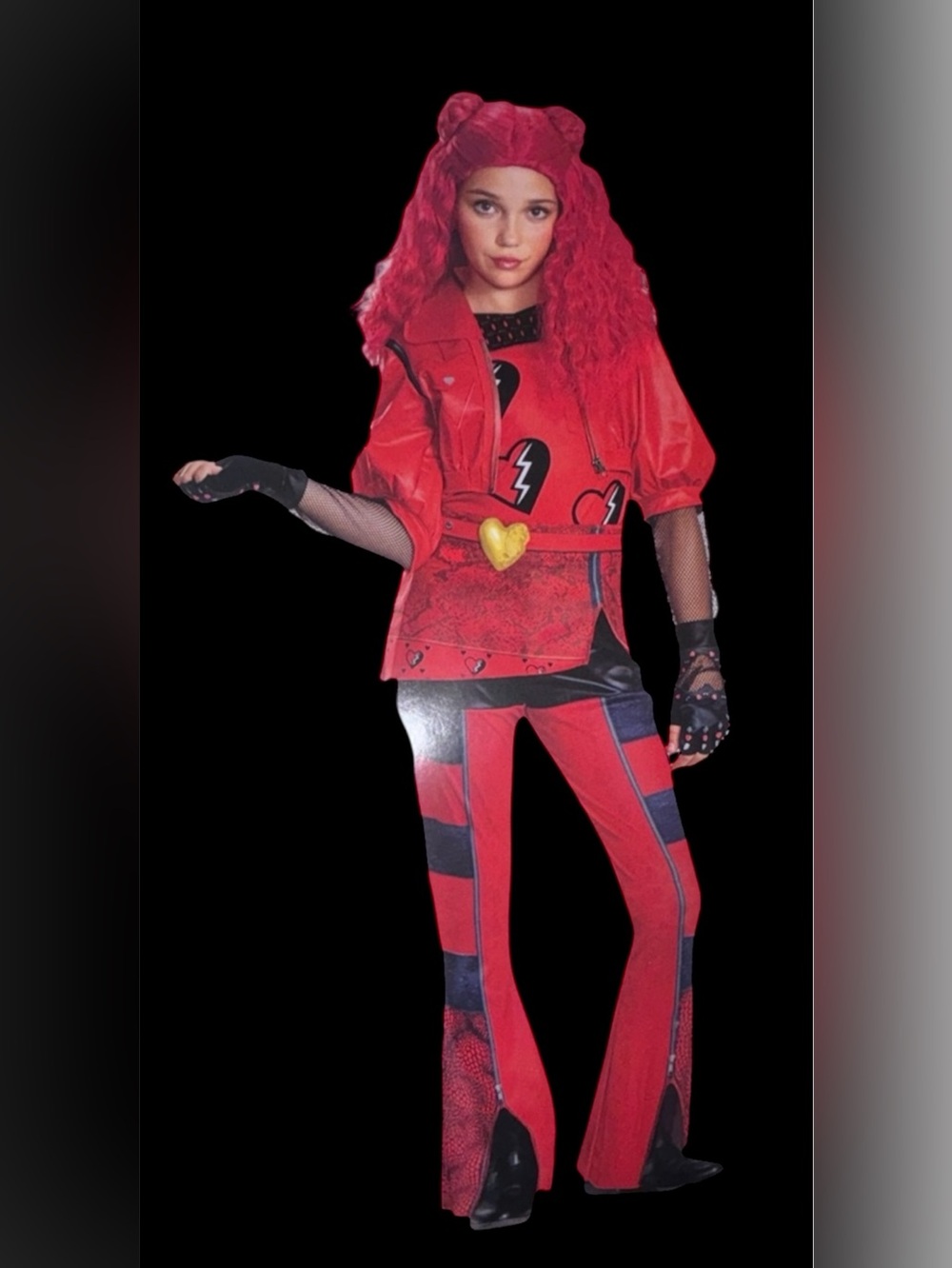 Disney Descendants 4 Costume Rise of RED Halloween Cosplay Dress Up M (7-8)
